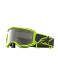 Alpinestars Vision 5 Rora goggles, motocrossgoggles i svart och gul fluo med silverfärgad spegellins.