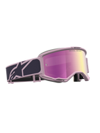 Alpinestars Vision 5 Rora goggles, motocrossgoggles, rosa och grå med rosa spegellins och RAM-AIR ventilation.