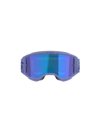 Alpinestars Vision 5 Wordmark Goggles, motocrossglasögon, lila med blå spegellins, vy framifrån med brett synfält, justerbar rem och tydlig logotyp