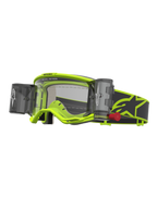 Alpinestars Vision 5 Rora goggles med roll-off-system för motocross, gul fluo och svart, utrustade med klar lins.