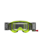 Alpinestars Vision 5 Rora goggles med roll-off-system, motocrossgoggles för terrängkörning, gul fluo och svart, klar lins och synlig logotyp på ramen