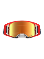 Alpinestars Supertech Limited Edition Fiftyfold goggles, motocrossgoggles för terrängkörning, röda och blåa, med reflekterande röd spegellins, professionell skyddsutrustning