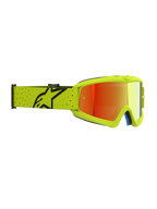 Alpinestars Vision Ungdom Vesta goggles, motocrossgoggles för barn, gul fluo med röd spegellins och imskyddad lins.