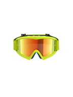 Alpinestars Vision Ungdom Vesta goggles, motocrossglasögon i gul fluo med röd spegellins för unga förare.