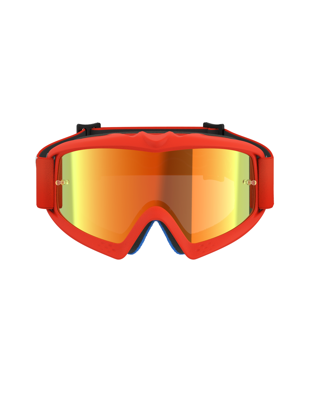 Alpinestars Vision Youth Corp Goggles, motocrossglasögon för ungdomar, orange och röd spegel, med en klarorange uretanram, spegellins och matchande orange rem, designade för ungdomsförare och terrängkörning
