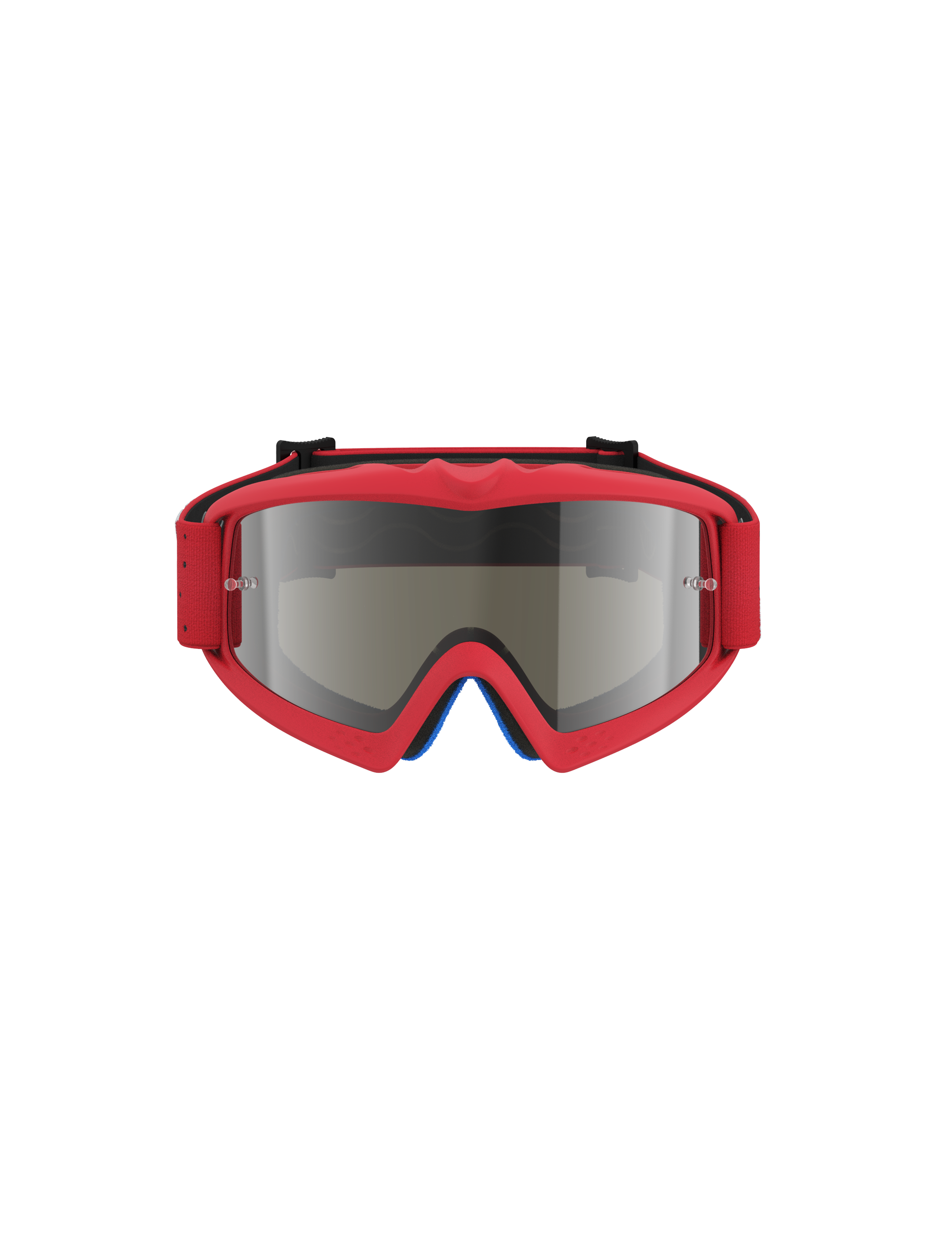 Alpinestars Vision Youth Vesta Goggles, Youth Motocross Goggles, Red Fluo and Mirror Silver, anti-fog lens with tear-off posts.