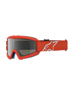 Alpinestars Vision Youth Vesta Goggles, youth motocross eyewear in orange with a silver mirror anti-fog lens and star logo.