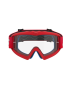 Alpinestars Vision Youth Blaze motocrossglasögon, röda med klar lins, ungdomsmodell med en flexibel uretanram, imskyddad polykarbonatlins med tear-off-fästen, vy framifrån för racingprestanda vid terrängkörning