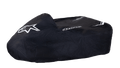 Alpinestars Kart Cover, Black, featuring white Alpinestars star logo and wordmark, protective go-kart cover, durable weather-resistant fabric with white stripe accents, structured design for paddock protection
