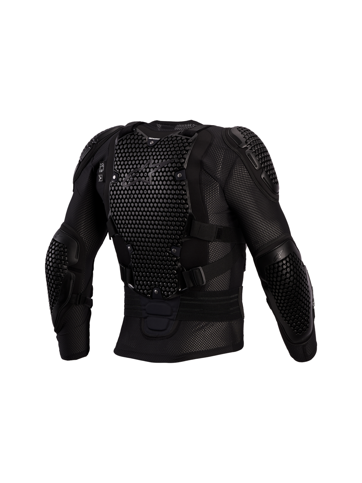 Alpinestars Bionic Action V3 skyddsjacka för herr, svart kroppsskydd för motocross, ryggskydd med A-Morph-teknologi och andningsbar stretchmesh, vy bakifrån
