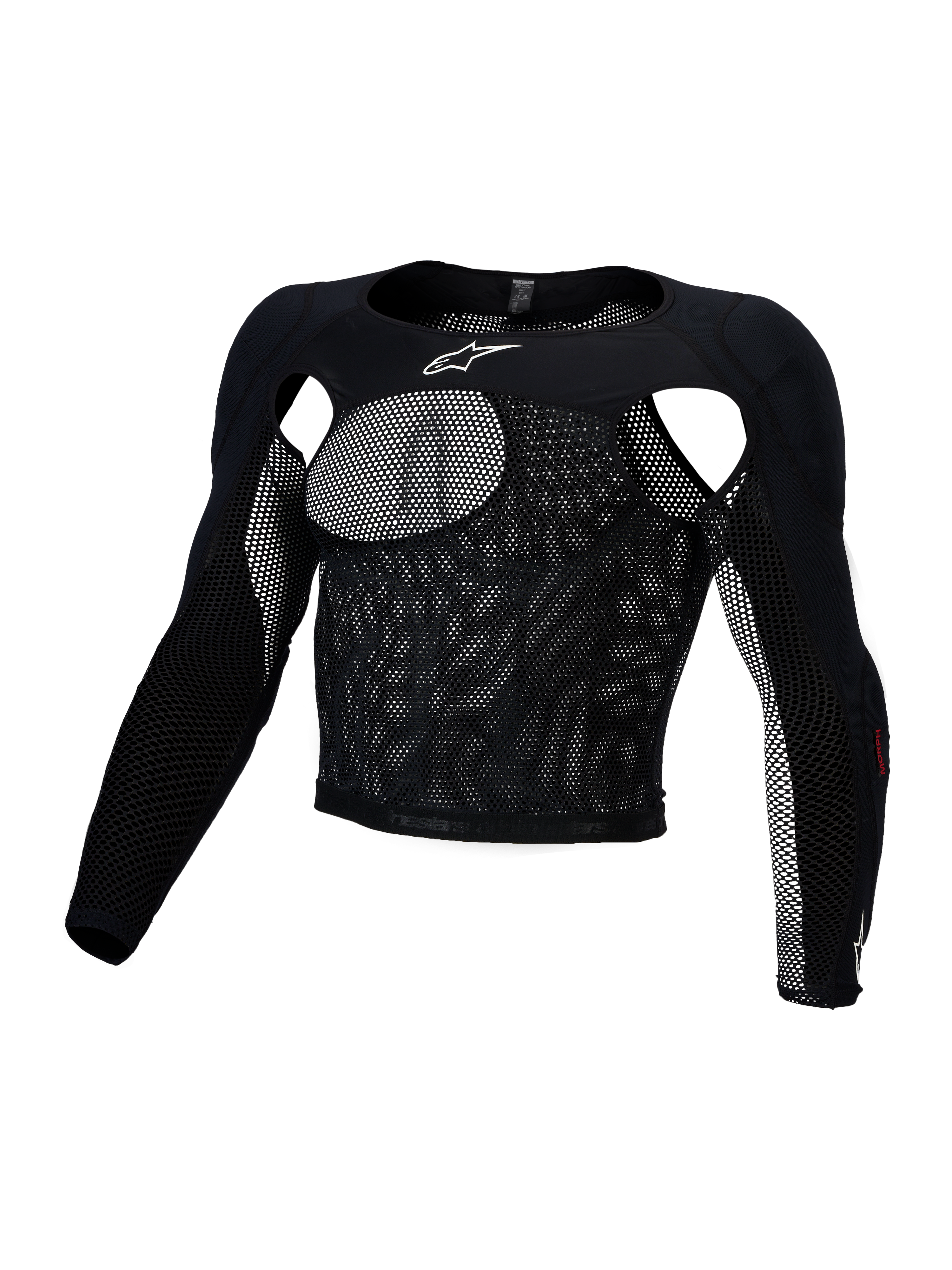 Alpinestars Bionic Race Skyddstopp, skyddsjacka för motocross, herr, svart, ventilerande stretchmesh med CE-certifierade A-Morph-skydd på axlar och armbågar.