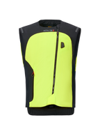 Alpinestars Tech-Air 3 V2 System, Motorcycle Airbag Vest, Neon Yellow and Black, featuring a diagonal zipper design, autonomous electronic protection system, and sleek modern construction for road use