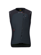 Alpinestars Women Stella Tech-Air 3 V2 System, Black Motorcycle Airbag Vest, front view, featuring a diagonal zipper, Tech-Air 3 branding, and an LED status indicator on the chest