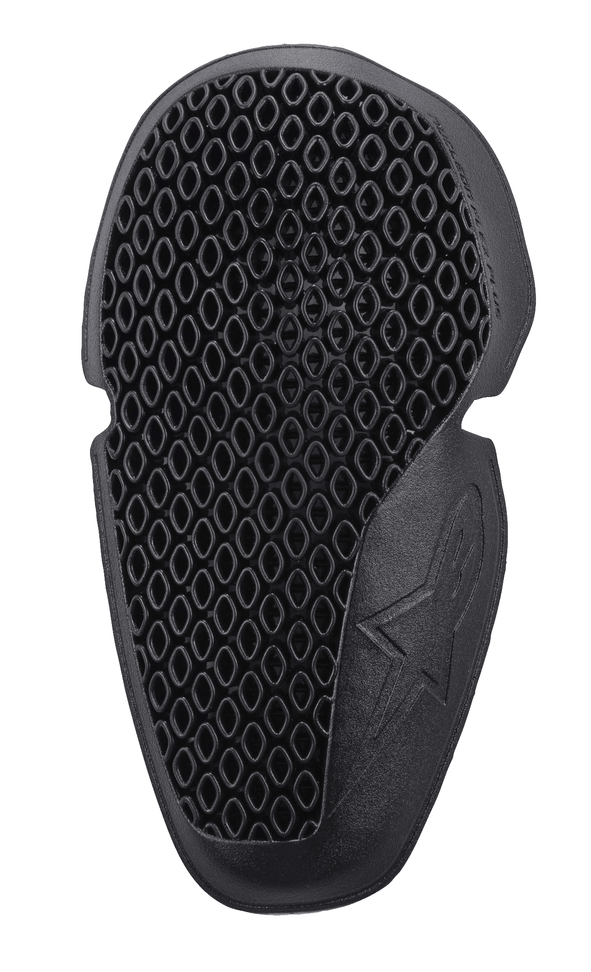 Alpinestars Nucleon Flex Plus armbågsskydd, svart skyddsinlägg för motorcykel med öppen cellstruktur i bikakemönster för ventilation, flexibel ergonomisk design med präglad stjärnlogotyp, CE-certifierad nivå 1-skyddsutrustning