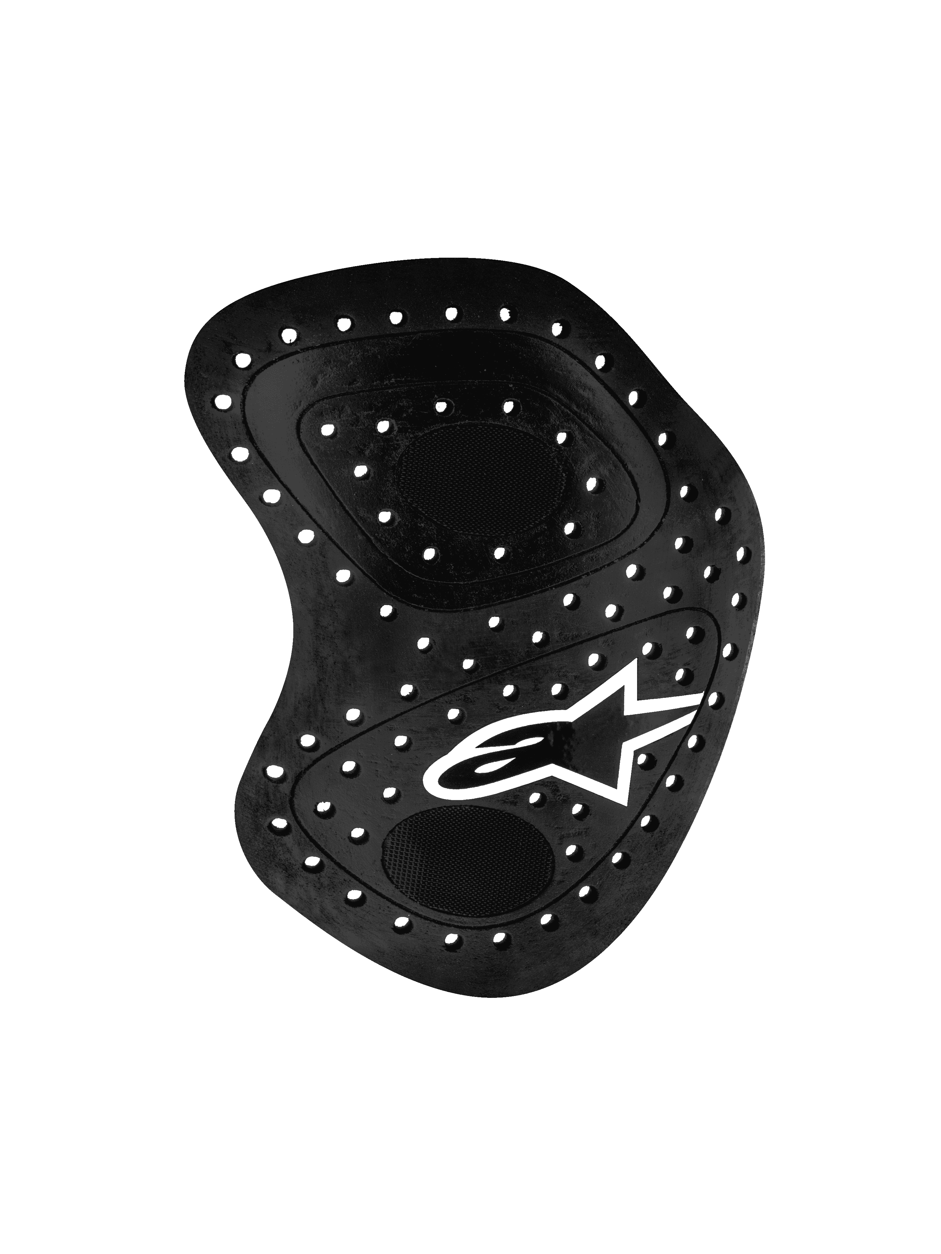 Alpinestars Nucleon Racing Kr-Hr höftskydd, svart, motorcykelskydd för racing med ventilationshål och vit stjärnlogotyp, ergonomisk design med flerskiktskonstruktion