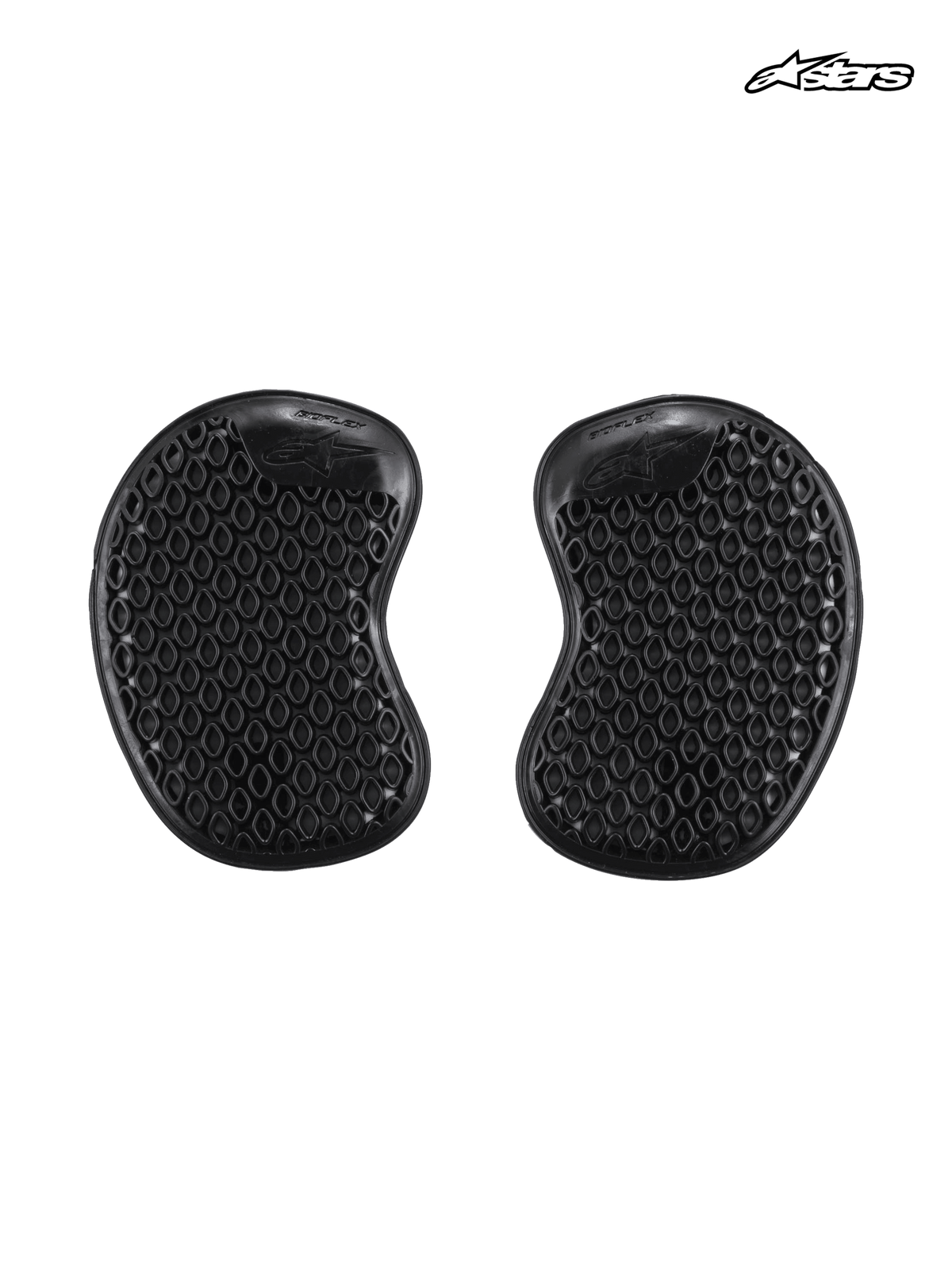 Alpinestars Bioflex höftskydd, svarta motorcykelhöftskydd med ventilerad cellstruktur för maximalt luftflöde