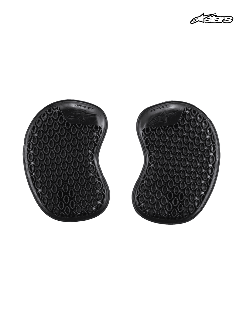 Alpinestars Bioflex höftskydd, svarta motorcykelhöftskydd med ventilerad cellstruktur för maximalt luftflöde