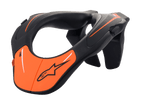 Alpinestars Youth Neck Support, Motocross Neck Brace, Black and Orange, ergonomic injected polymer frame with textured surface, protective gear for young riders and off-road racing