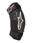 Alpinestars Youth Bionic Action Kickstart armbågsskydd, svart, skyddande armbågsskydd för ungdom med vit stjärnlogotyp och röd Kickstart-logotyp, dubbla justerbara remmar med kardborreband, ventilerande mesh-tyg, ergonomisk design för motocross och actionsporter