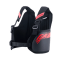 Alpinestars Youth Bionic Rib Support, revbensskydd för karting för ungdomar, svart och röd, med justerbara axelremmar i 3D-mesh, sidopaneler i hårdskal med röd stjärnlogotyp och justerbar midjerem för en säker passform