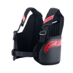 Alpinestars Youth Bionic Rib Support, revbensskydd för karting för ungdomar, svart och röd, med justerbara axelremmar i 3D-mesh, sidopaneler i hårdskal med röd stjärnlogotyp och justerbar midjerem för en säker passform