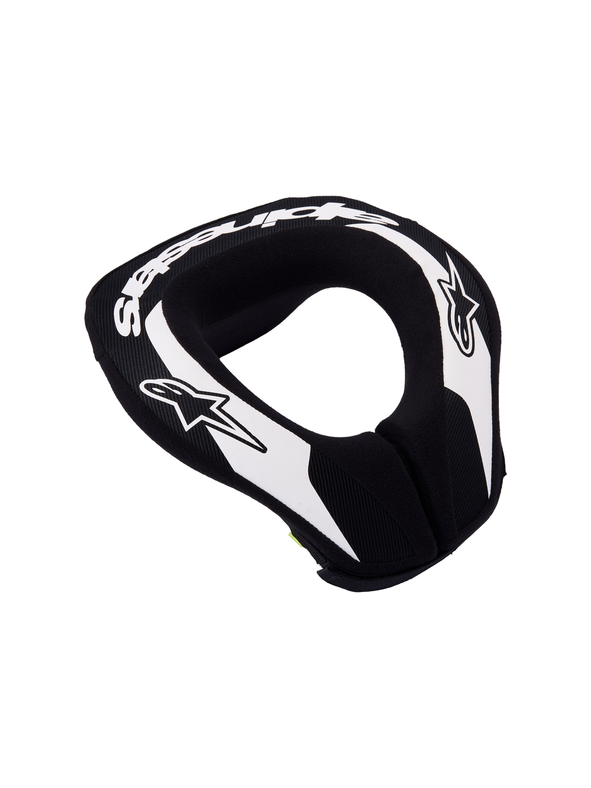 Alpinestars Ungdom Sequence nackskydd, svart och vit för motocross och MTB, ergonomisk dubbeldensitetskärna och förlängd bakdel.
