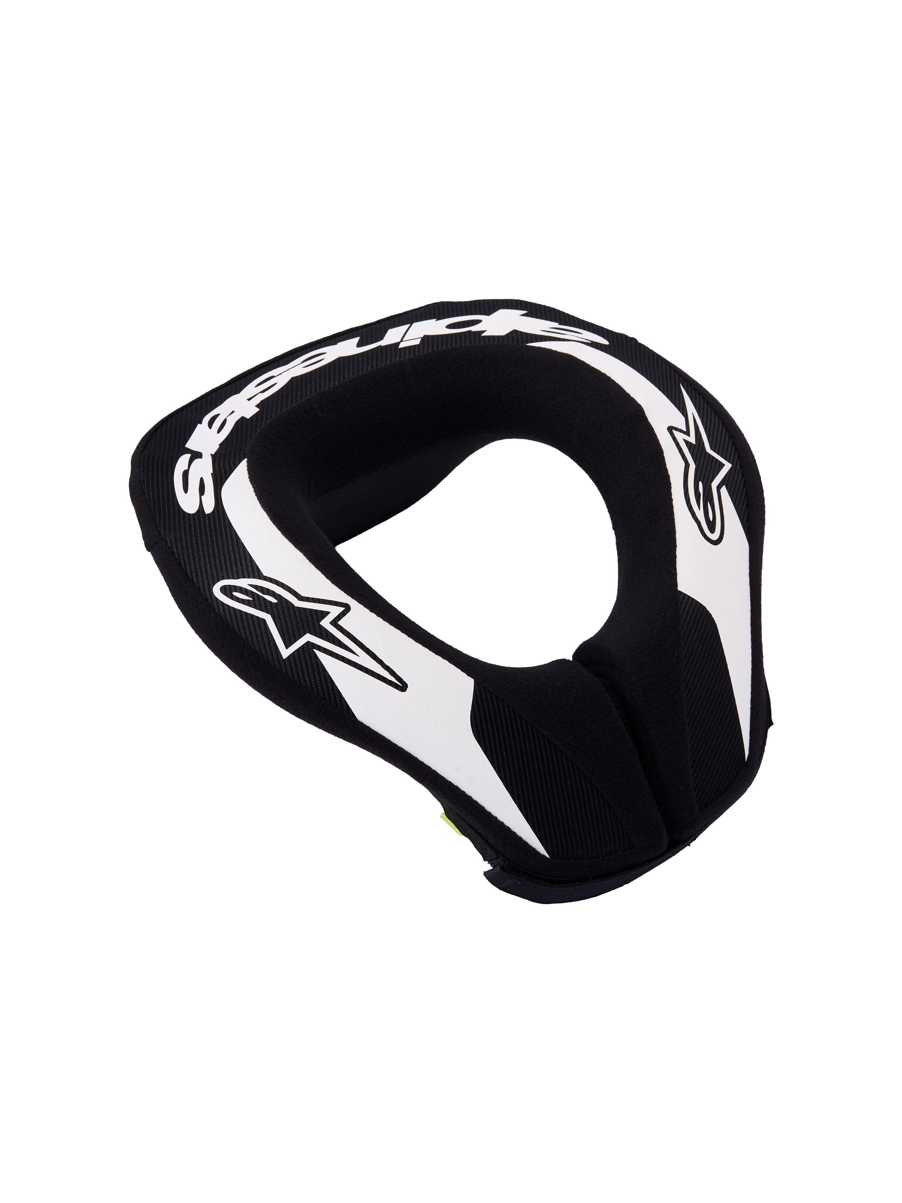 Alpinestars Ungdom Sequence nackskydd, svart och vit för motocross och MTB, ergonomisk dubbeldensitetskärna och förlängd bakdel.