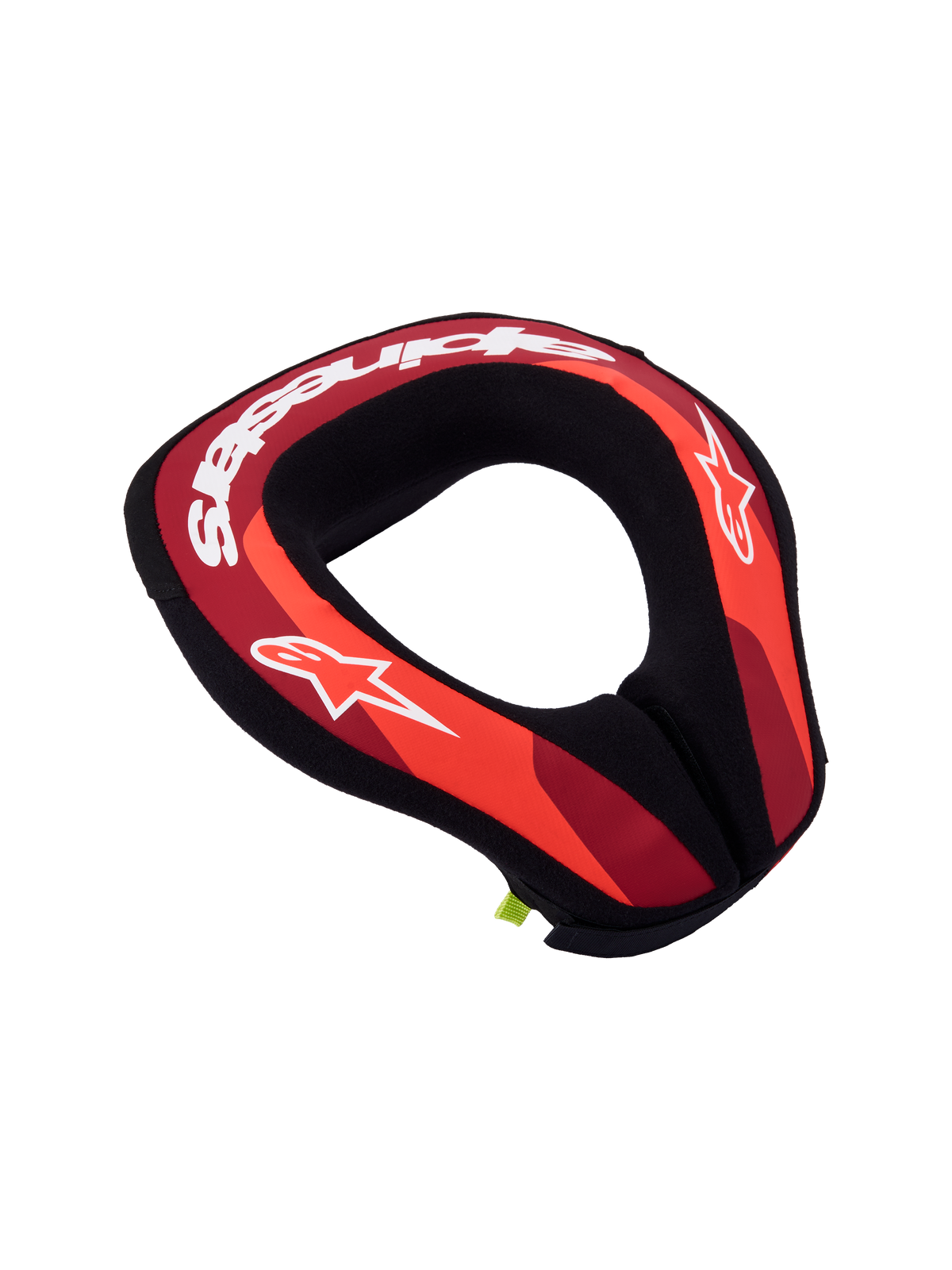 Alpinestars Ungdom Sequence nackskydd i rött och svart för motocross, ergonomiskt skydd med vita logotyper.