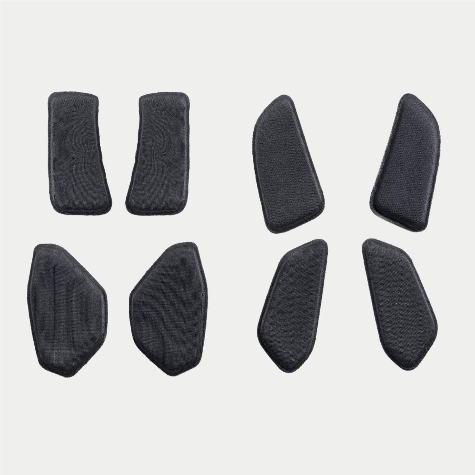 Alpinestars BNS Soft Pad Set, svart, åtta delar ersättningsvaddering för BNS-nackskydd, formade skuminlägg för MTB och off-road-körning