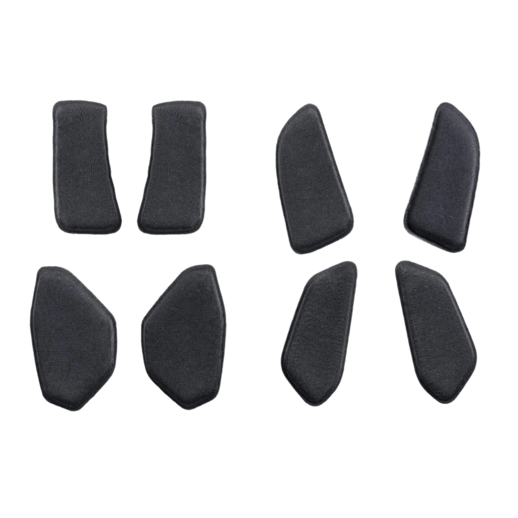 Alpinestars BNS Soft Pad Set, replacement comfort padding for neck support, Black, set of shaped pads with textured fabric, designed for BNS Tech 2 system, MTB and off-road protective accessory