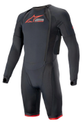 Alpinestars Tech-Air System Tech Layer, Men's Black and Bright Red motorcycle racing undersuit with compression fit and mesh.