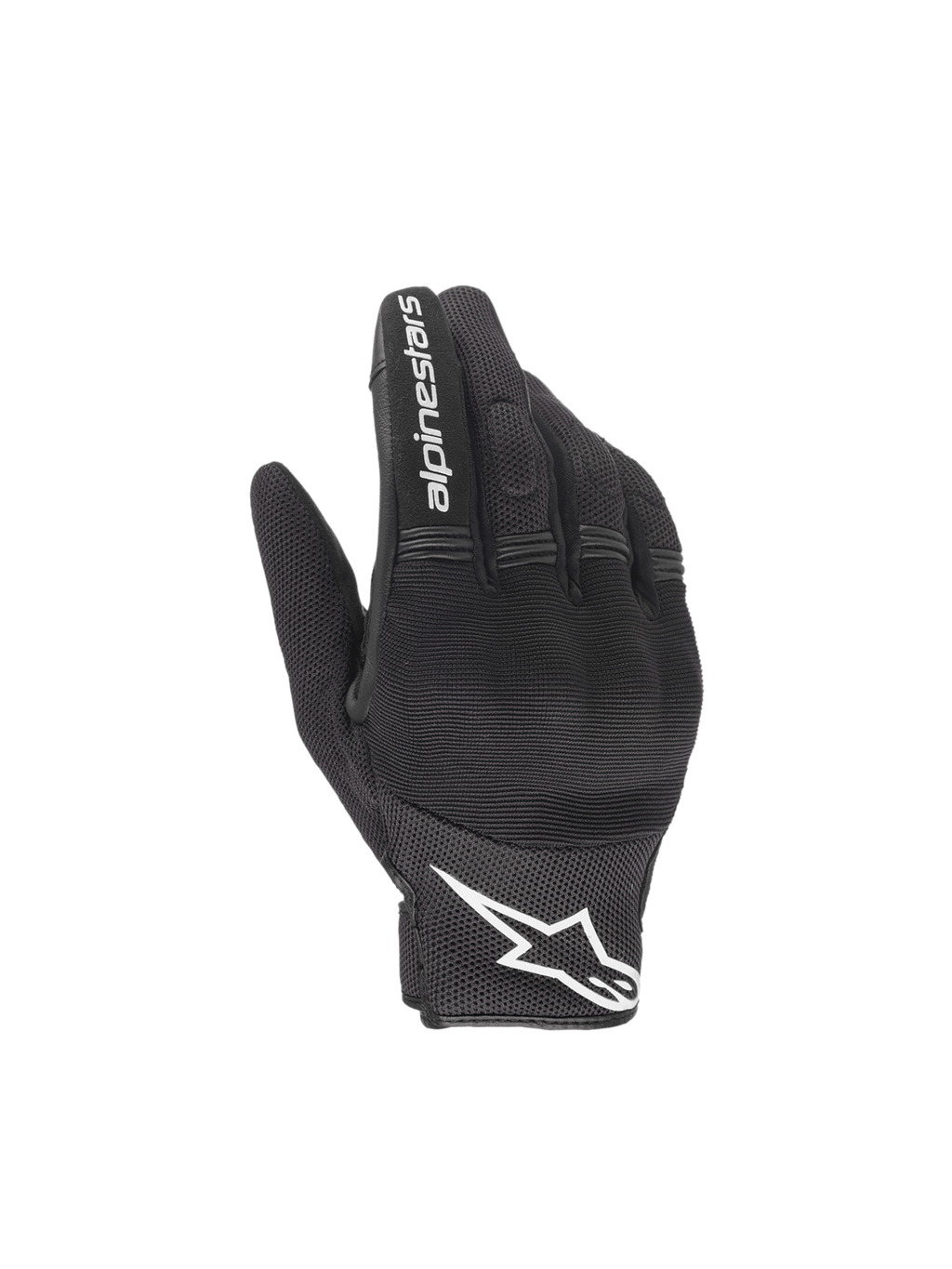 Alpinestars Copper handskar, urbana motorcykelhandskar, svarta och vita, lätt textilnät med dolt hårt knogskydd