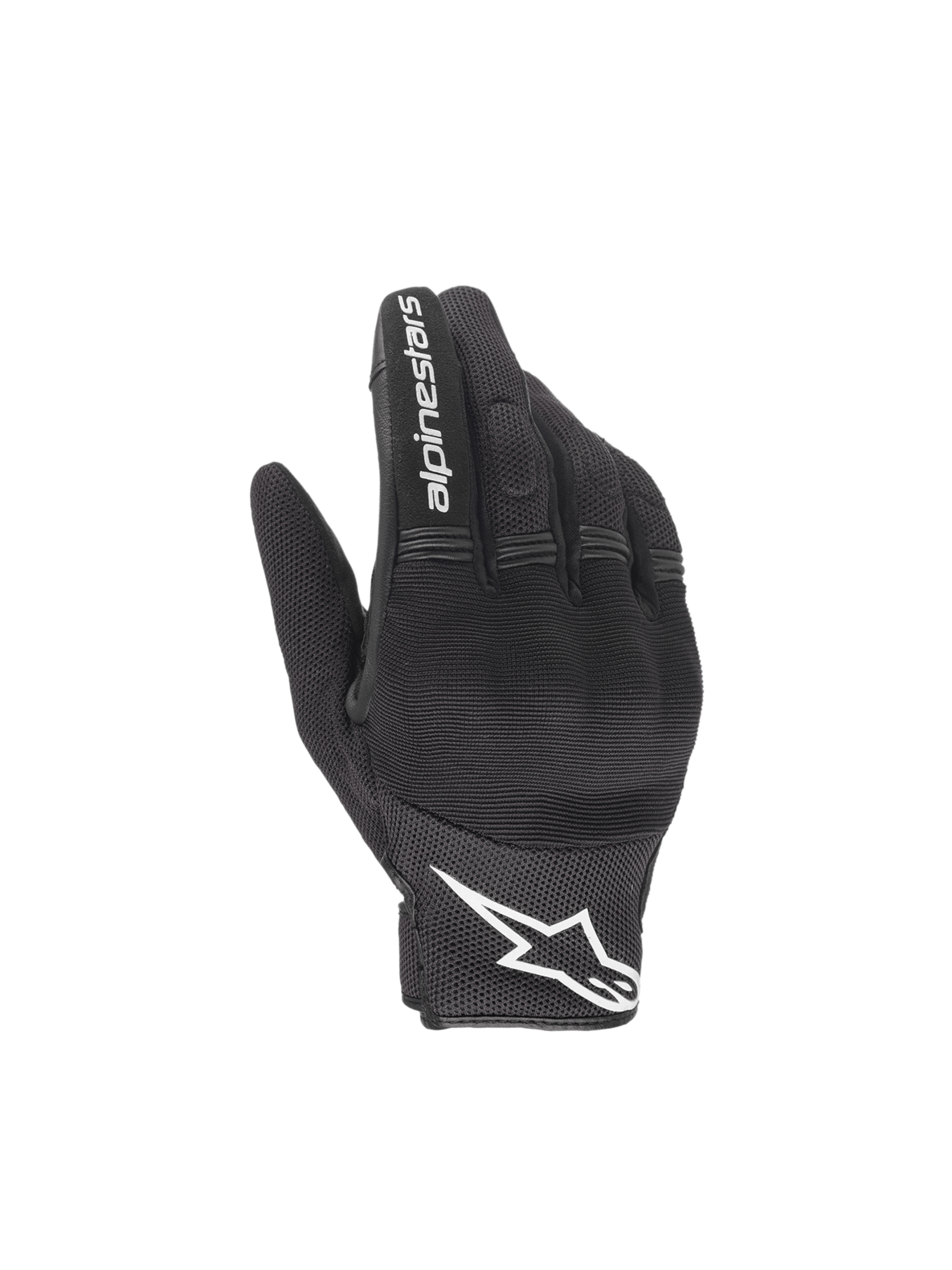 Alpinestars Copper handskar, urbana motorcykelhandskar, svarta och vita, lätt textilnät med dolt hårt knogskydd