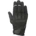 Alpinestars C-30 Drystar®-handskar, svarta motorcykelhandskar, med övergjutet hårt knogskydd, konstruktion i stretchtextil och softshell, kardborreband vid handleden och diskreta grå reflexdetaljer på fingrarna.