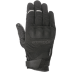 Alpinestars C-30 Drystar®-handskar, svarta motorcykelhandskar, med övergjutet hårt knogskydd, konstruktion i stretchtextil och softshell, kardborreband vid handleden och diskreta grå reflexdetaljer på fingrarna.