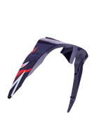 Alpinestars Supertech R10 Flyte Standard Spoiler, hjälmtillbehör, lila och röd glansig, aerodynamisk böjd design med röd och vit grafik, glansig finish, officiell reservdel