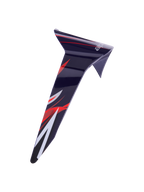 Alpinestars Supertech R10 Flyte Standard Spoiler, hjälmtillbehör, lila-röd glansig med röd och vit grafik, strömlinjeformad aerodynamisk reservdel för racinghjälmar, högblank finish