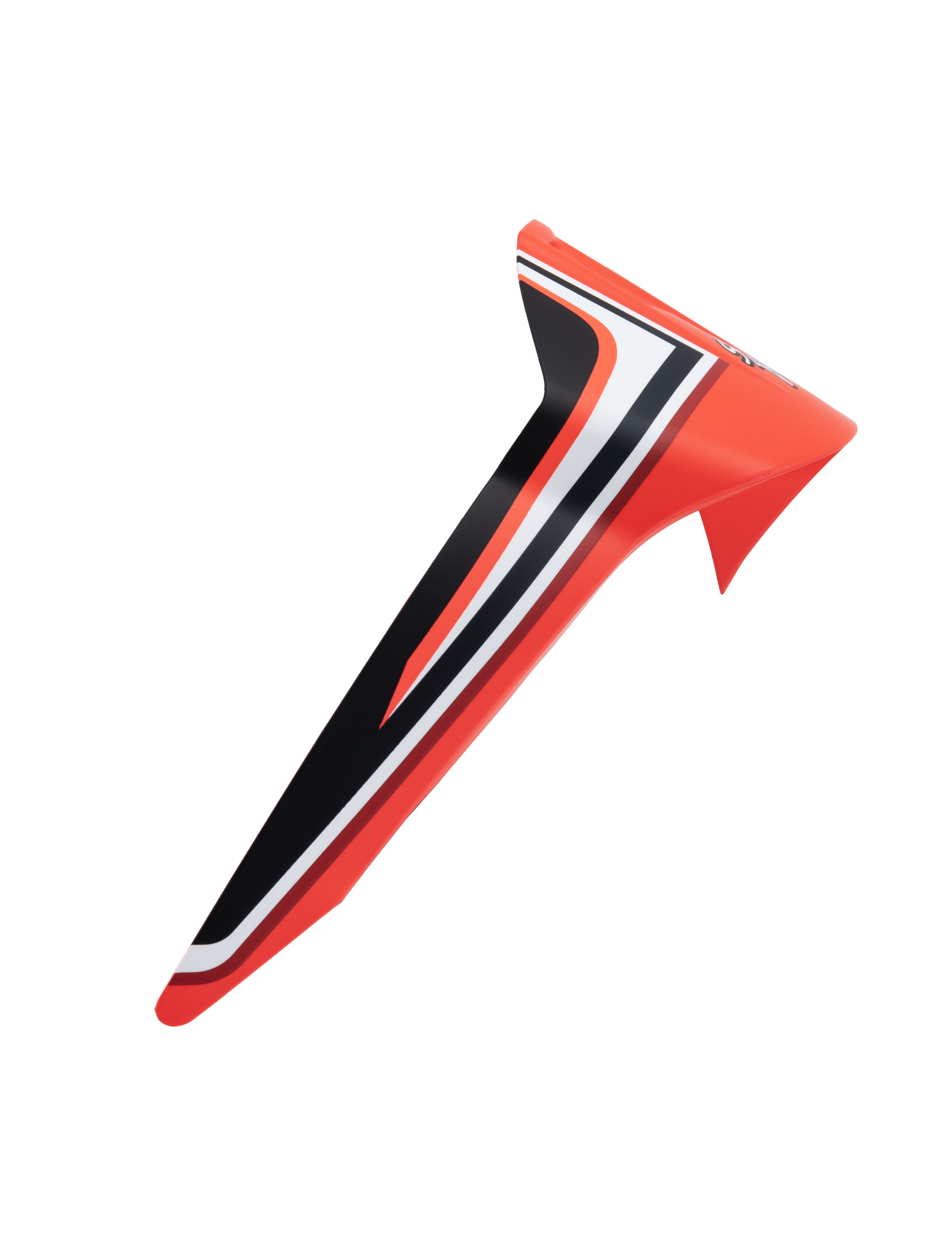 Alpinestars Supertech R10 Miller Standard Limited Edition Spoiler, aerodynamisk bakspoiler för motorcykelhjälm, röd med svarta och vita ränder, strömlinjeformad racingdesign, ersättningstillbehör för S-R10-hjälmar