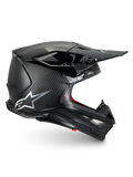 Alpinestars Supertech M10 Fame hjälm, svart matt motocrosshjälm i kolfiber, ECE 22.06-certifierad, professionellt skydd för racing och terrängkörning.