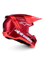 Alpinestars SM3 Radium hjälm ECE06, röd och vit motocrosshjälm för terrängkörning, termoinjicerat skal, ECE 22.06-certifierad