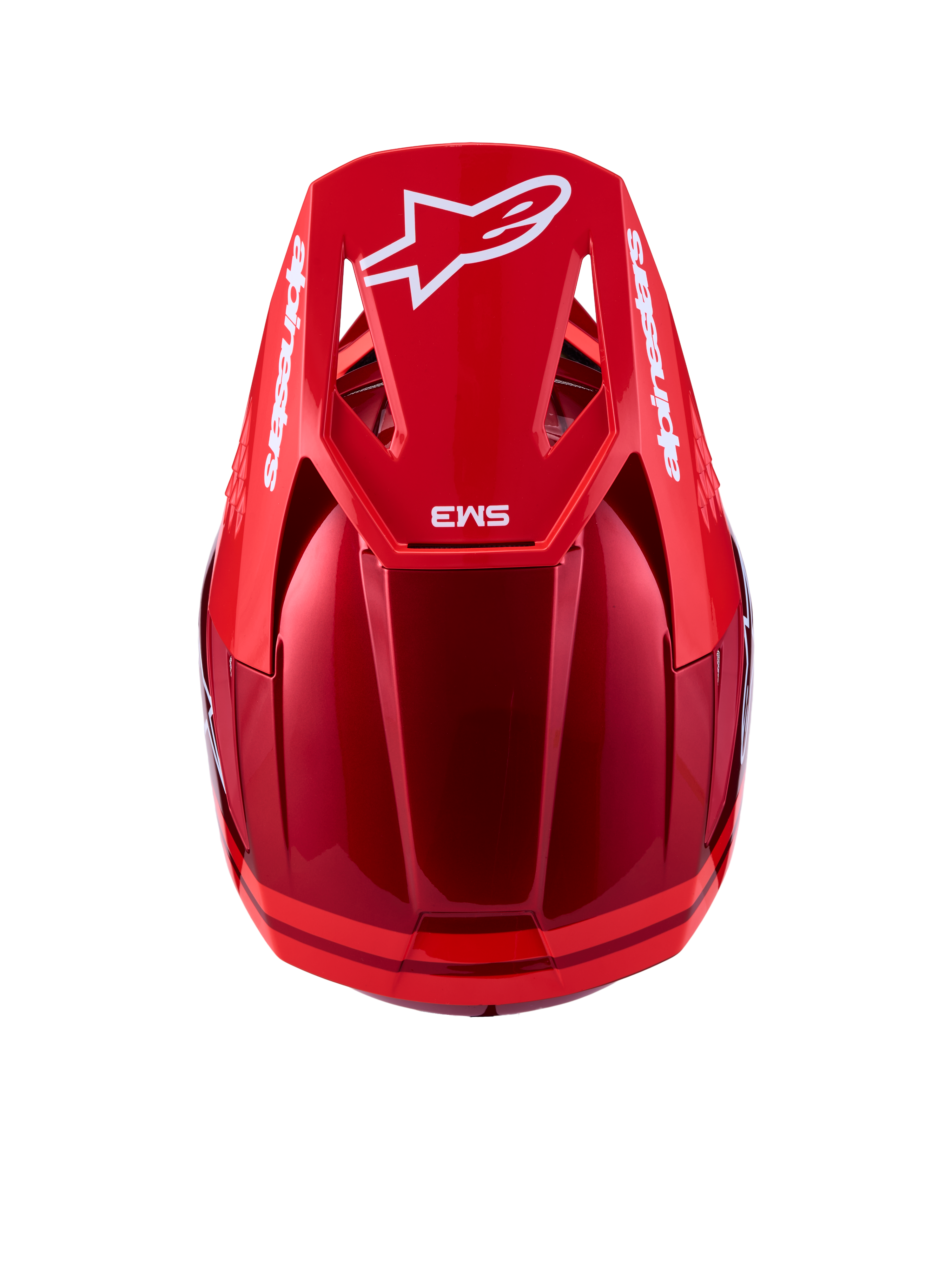 Alpinestars SM3 Radium hjälm, röd och vit motocrosshjälm, lätt termoinjicerat skal, ECE 22.06-certifierad