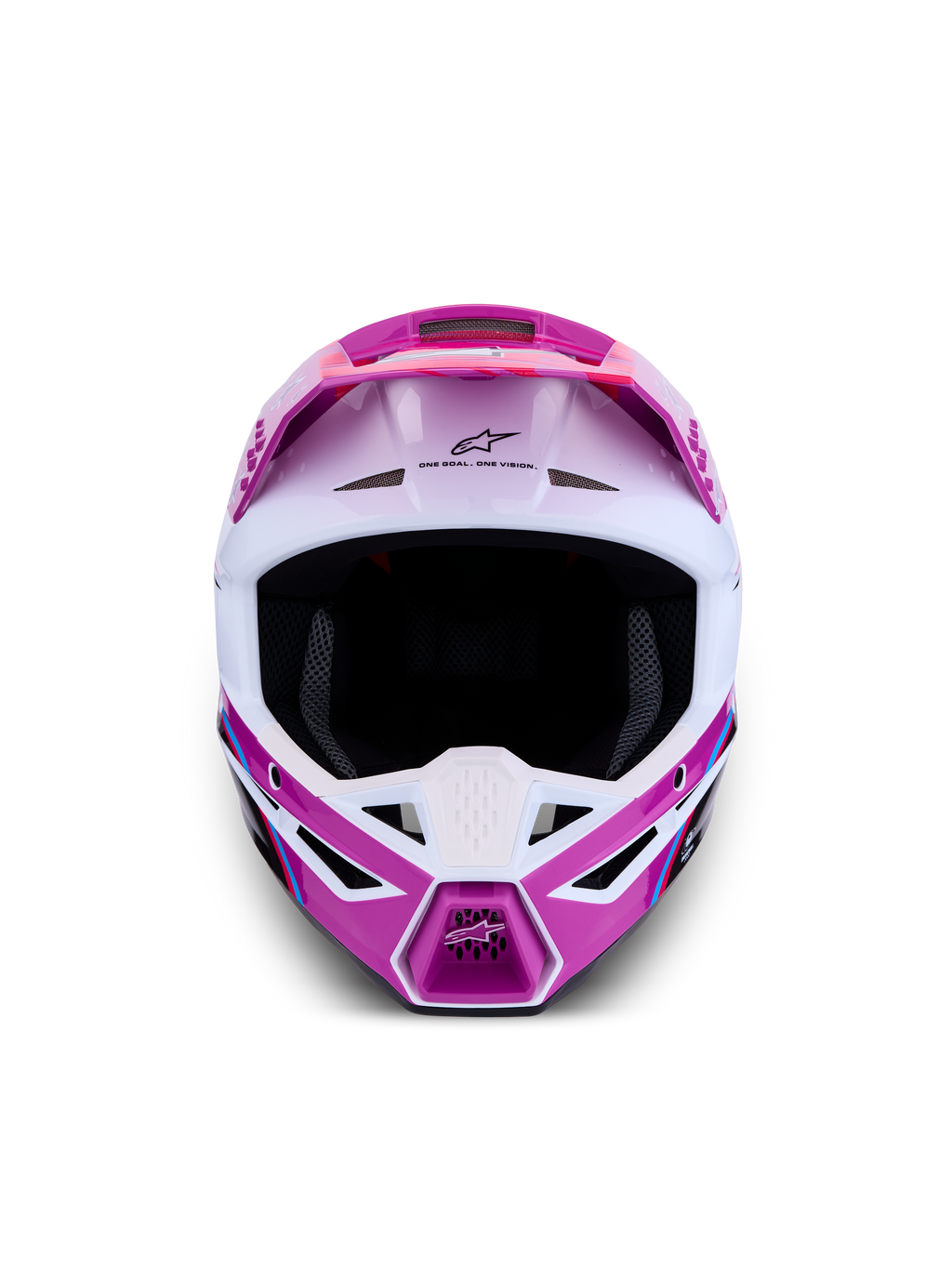Alpinestars SM3 Falcon hjälm ECE06, lila och vit motocrosshjälm, avancerad ventilation för terrängkörning, ECE 2206-certifierad