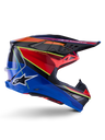 Supertech M10 Era ECE 22.06 Hjälm Blå Röd Gul Fluo Glossy
