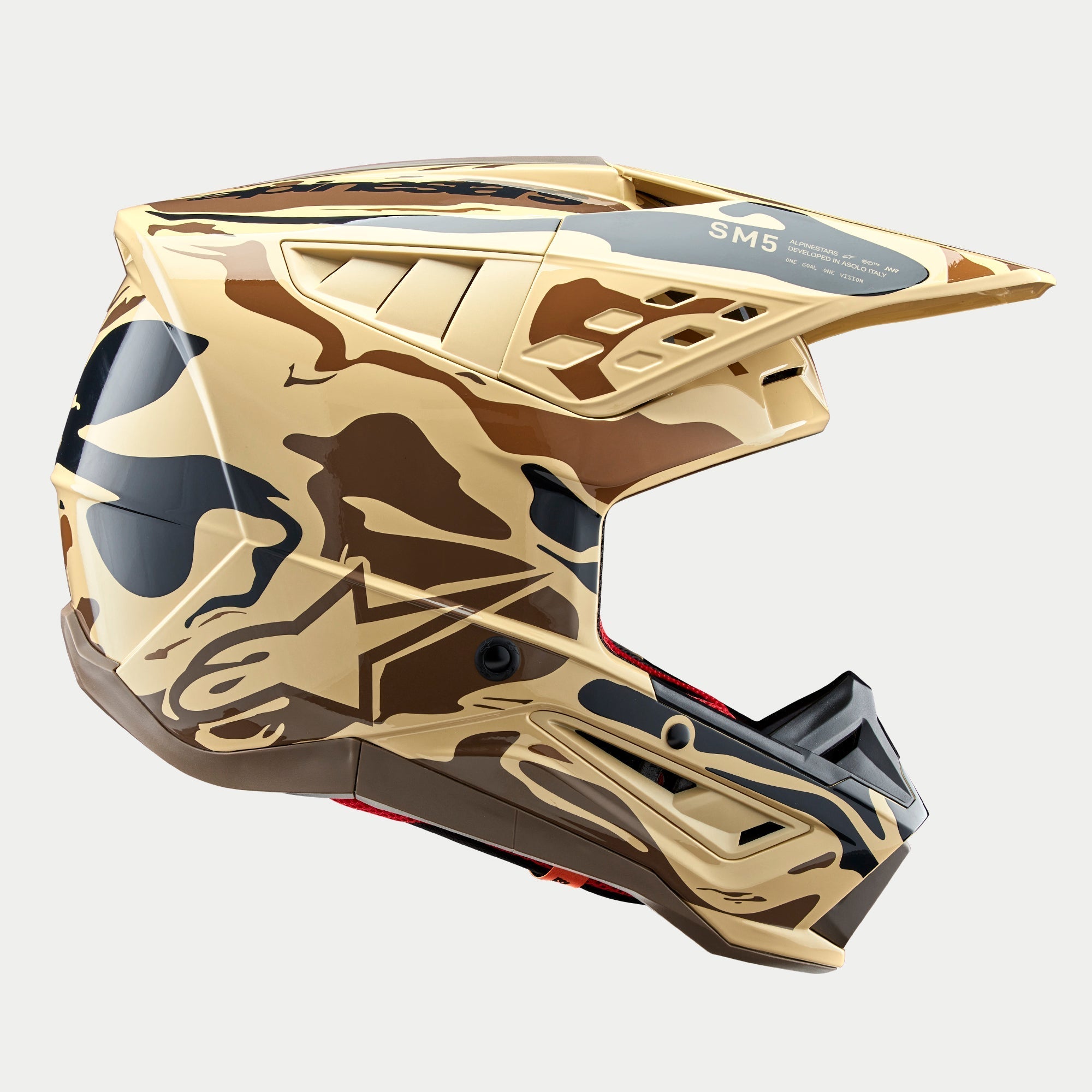 SM5 Mineral - Brown MX Helmet | Alpinestars®