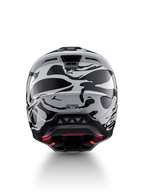Alpinestars S-M5 Mineral Motocross Helmet, Cool Gray and Dark Gray, ECE 22.06 certified, rear view with ventilation ports.