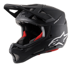 Alpinestars Missile Tech Solid Helmet, Matte Black full-face downhill MTB gear with red padding and mesh vents.