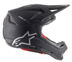 Alpinestars Missile Tech Solid Helmet in Black Matt, full-face downhill MTB helmet featuring mesh vents and silver logo.
