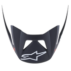 Alpinestars Visir Vector Tech A1, reservvisir för cykelhjälm, mattsvart och ljusgrå, vit A-stjärna-logotyp på framsidan, hållbar plastkonstruktion för MTB trail- och enduro-användning