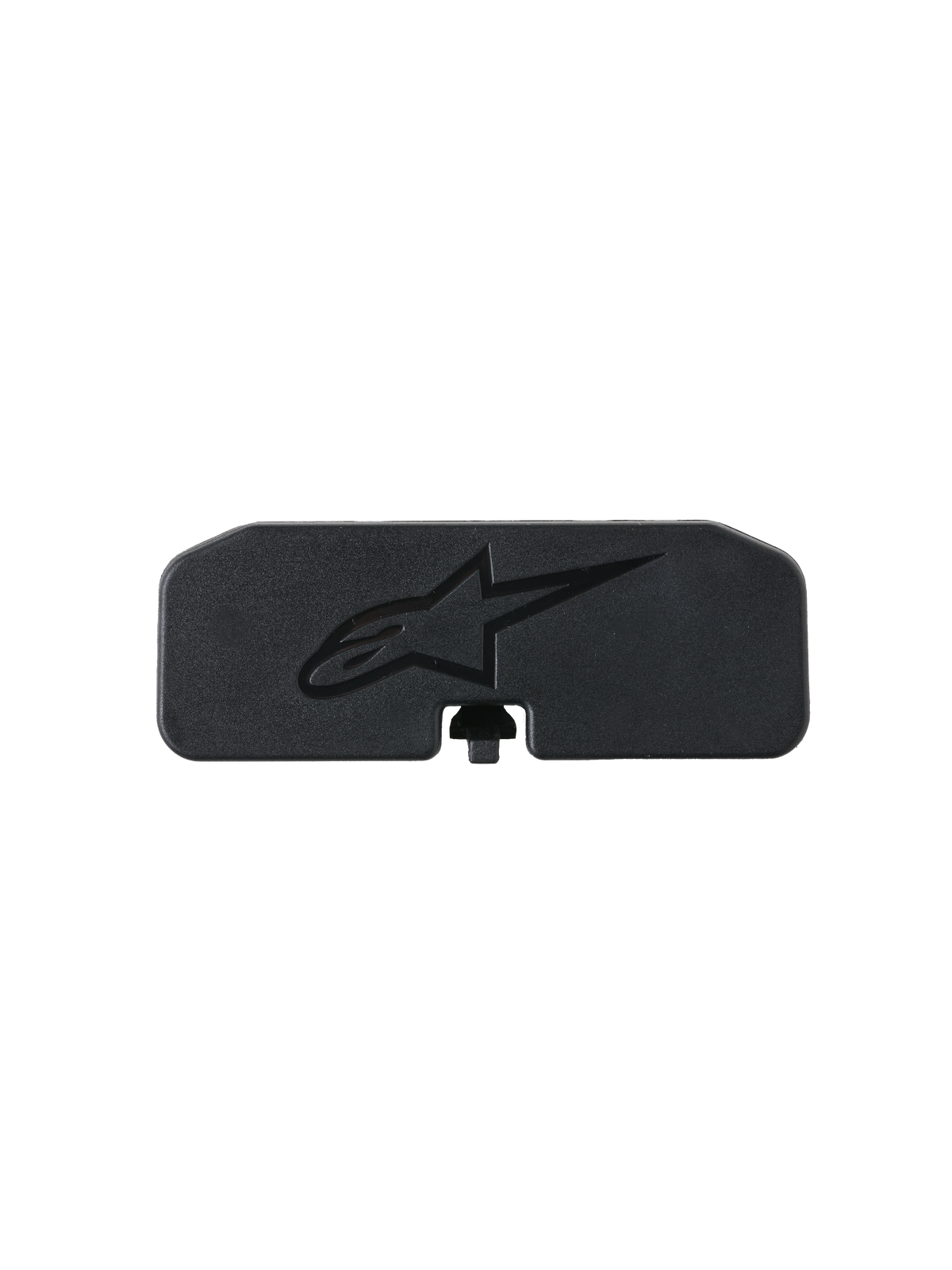 Alpinestars S-R7 kommunikationssystem bakre kåpa, svart reservdel i polykarbonat för motorcykelhjälm med präglad Astar-logotyp