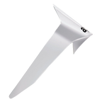 Alpinestars Supertech R10 Solid Standard Spoiler, hjälmtillbehör, blankvit, aerodynamisk plastkomponent med en liten svart logotyp, officiell reservdel för S-R10 motorcykelhjälmar